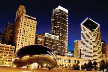 Chicago CC Cloudgate Skyline 