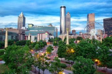 Atlanta Centennial Olympic Park Skyline East