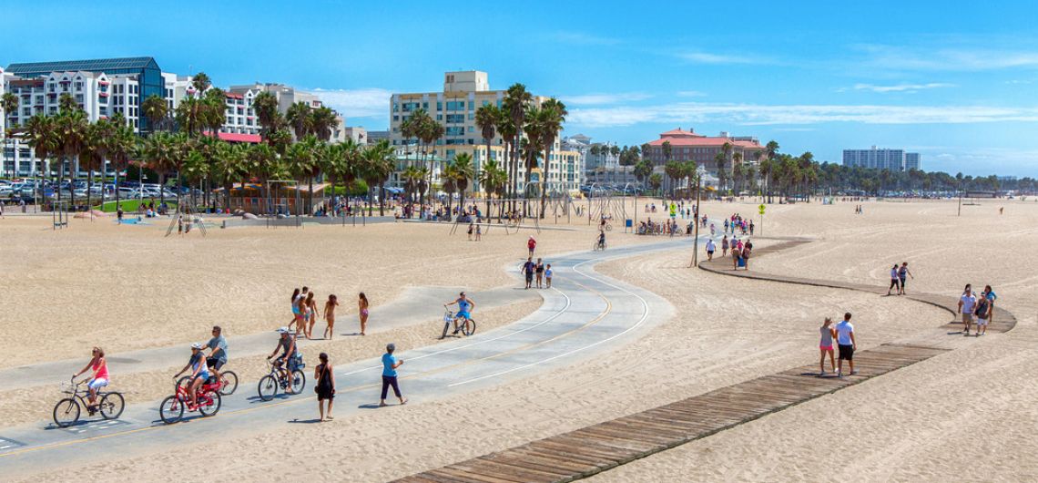 Above Bike Path View SMCVB Santa Monica Images Photographer Joakim Lloyd Raboff XL