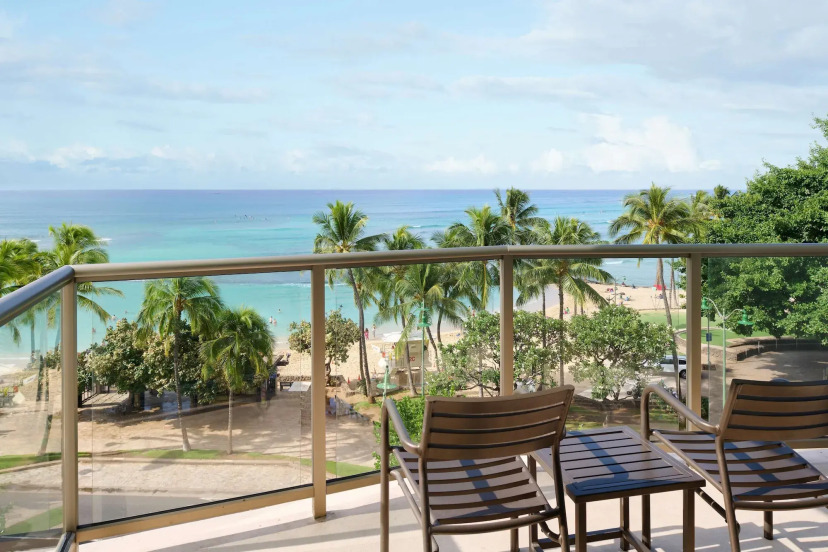 Oahu - Aston Waikiki Circle Hotel Balkon
