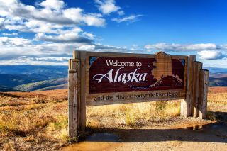 Alaska - Allgemein Alaska Schild