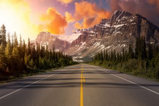 British Columbia - Fahrt Hochgebirge Rocky Mountains