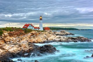 Neuengland Staaten - Fahrt Leuchtturm Maine